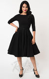 Unique Vintage 1950's Devon Swing Dress in Black Unique Vintage 1950's Devon Swing Dress in Black