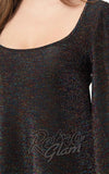 Smak Parlour Downtown Scene Flare Dress in Black & Multi Sparkle detail Smak Parlour Downtown Scene Flare Dress in Black & Multi Sparkle detail