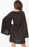 Smak Parlour Downtown Scene Flare Dress in Black & Multi Sparkle back Smak Parlour Downtown Scene Flare Dress in Black & Multi Sparkle back