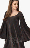 Smak Parlour Downtown Scene Flare Dress in Black & Multi Sparkle 70s Smak Parlour Downtown Scene Flare Dress in Black & Multi Sparkle 70s