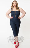 Unique Vintage Eartha Jumpsuit in Dark Denim Unique Vintage Eartha Jumpsuit in Dark Denim