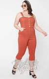 Unique Vintage Eartha Jumpsuit in Rust plus size Unique Vintage Eartha Jumpsuit in Rust plus size