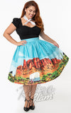 Unique Vintage Gellar Swing Skirt in Western Landscape curvy Unique Vintage Gellar Swing Skirt in Western Landscape curvy