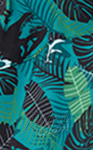 Unique Vintage X Jurassic Park Green T-Rex Tropical Print Hair Scarf fabric Unique Vintage X Jurassic Park Green T-Rex Tropical Print Hair Scarf fabric
