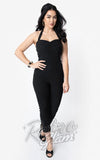 Unique Vintage 1950s Marcel Jumpsuit in Black pinup Unique Vintage 1950s Marcel Jumpsuit in Black pinup