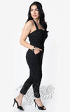Unique Vintage 1950s Marcel Jumpsuit in Black rockabilly Unique Vintage 1950s Marcel Jumpsuit in Black rockabilly