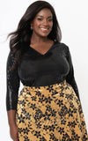 Unique Vintage Marianne Top in Black Sequins curvy Unique Vintage Marianne Top in Black Sequins curvy