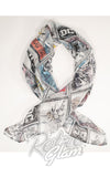 Unique Vintage X DC Comics Ivory Retro Comic Print Hair Scarf Unique Vintage X DC Comics Ivory Retro Comic Print Hair Scarf