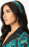 Unique Vintage X Jurassic Park Green T-Rex Tropical Print Hair Scarf Unique Vintage X Jurassic Park Green T-Rex Tropical Print Hair Scarf