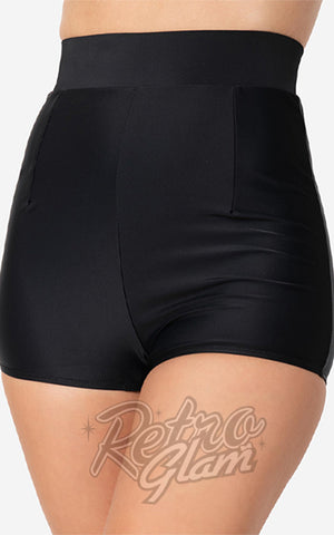 Unique Vintage Capitola Swim Shorts in Black