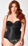 Unique Vintage Power Mesh Waist Cincher in Black shapewear Unique Vintage Power Mesh Waist Cincher in Black shapewear