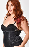 Unique Vintage Power Mesh Waist Cincher in Black pinup Unique Vintage Power Mesh Waist Cincher in Black pinup