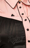 Unique Vintage Black & Pink Western Fringed Top detail Unique Vintage Black & Pink Western Fringed Top detail