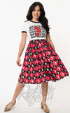 Unique Vintage Hot Stuff Little Devil Checkered Print Swing Skirt - S left only Unique Vintage Hot Stuff Little Devil Checkered Print Swing Skirt - S left only