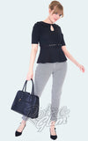 Voodoo Vixen Aubrey Peplum Top in Black Voodoo Vixen Aubrey Peplum Top in Black