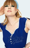 Voodoo Vixen Chacha Flare Dress in Blue - M left only Voodoo Vixen Chacha Flare Dress in Blue - M left only