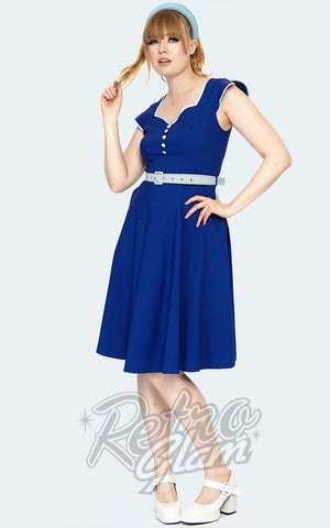 Voodoo Vixen Chacha Flare Dress in Blue - M left only Voodoo Vixen Chacha Flare Dress in Blue - M left only