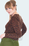 Voodoo Vixen Cory Leopard Cardigan in Brown back Voodoo Vixen Cory Leopard Cardigan in Brown back