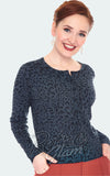 Voodoo Vixen Cory Leopard Cardigan in Grey Voodoo Vixen Cory Leopard Cardigan in Grey