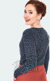 Voodoo Vixen Cory Leopard Cardigan in Grey back Voodoo Vixen Cory Leopard Cardigan in Grey back