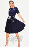 Voodoo Vixen Florence Anchor & Rope Flare Skirt rockabilly Voodoo Vixen Florence Anchor & Rope Flare Skirt rockabilly