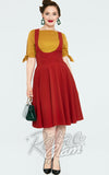 Voodoo Vixen Phoebe High Waisted Overall Skirt in Rust Voodoo Vixen Phoebe High Waisted Overall Skirt in Rust