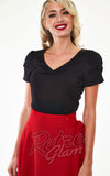 Voodoo Vixen Ramona Top in Black pinup Voodoo Vixen Ramona Top in Black pinup