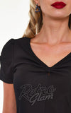Voodoo Vixen Ramona Top in Black detail Voodoo Vixen Ramona Top in Black detail