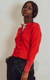 Voodoo Vixen Regina Heart Cardigan in Red side Voodoo Vixen Regina Heart Cardigan in Red side