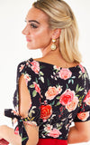 Voodoo Vixen Rosalee Floral Knit Top back Voodoo Vixen Rosalee Floral Knit Top back