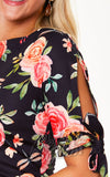 Voodoo Vixen Rosalee Floral Knit Top sleeves Voodoo Vixen Rosalee Floral Knit Top sleeves