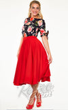 Voodoo Vixen Rosalee Floral Knit Top pinup Voodoo Vixen Rosalee Floral Knit Top pinup