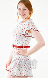Voodoo Vixen Rosita Strawberry Print Playsuit pinup Voodoo Vixen Rosita Strawberry Print Playsuit pinup
