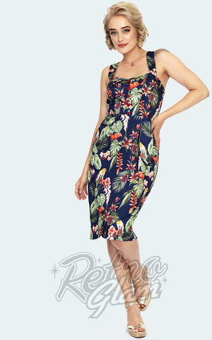 Voodoo Vixen Floral Bird Sarong Dress