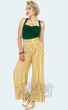Voodoo Vixen Mustard Striped Wide Leg Pants Voodoo Vixen Mustard Striped Wide Leg Pants