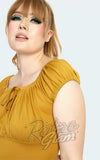 Voodoo Vixen Tessy Dress in Mustard peasant Voodoo Vixen Tessy Dress in Mustard peasant