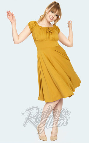 Voodoo Vixen Tessy Dress in Mustard Voodoo Vixen Tessy Dress in Mustard