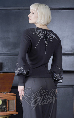 Banned Carla Jumper in Black Spiderweb back