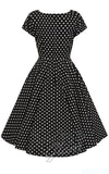 Banned Lola B & W Polka Dot Swing Dress back
