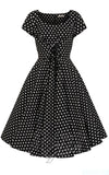 Banned Lola B & W Polka Dot Swing Dress