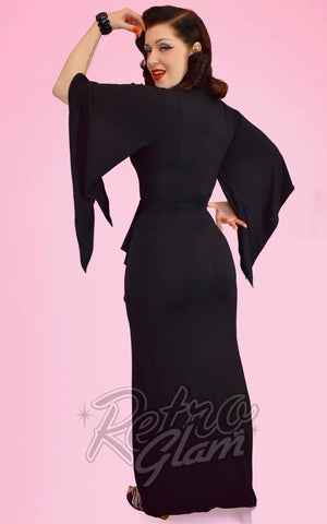 Elle Rebel Cascade Dream Pake Muu Dress in Black back