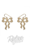 gold bow earrings