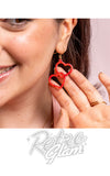 Red heart earrings