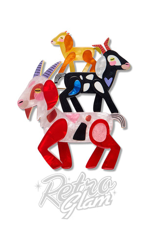 Erstwilder Goat Goals Brooch