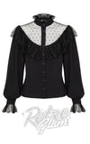 Hell Bunny Dark Knight Blouse in Black front cad