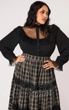 Hell Bunny Dark Knight Blouse in Black plus size