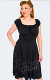 Voodoo Vixen Tessy Dress in Black peasant