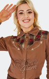 Borwn western vintage style shirt