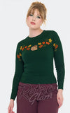 Hedgehog and leaves sweater