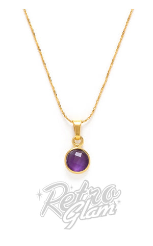 Amano Birthstone Necklace Amethyst